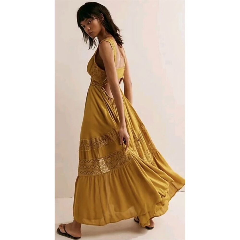 NWT Free People Hadlee Maxi Dress Size Large $128 SOLD OUT - Picture 2 of 9